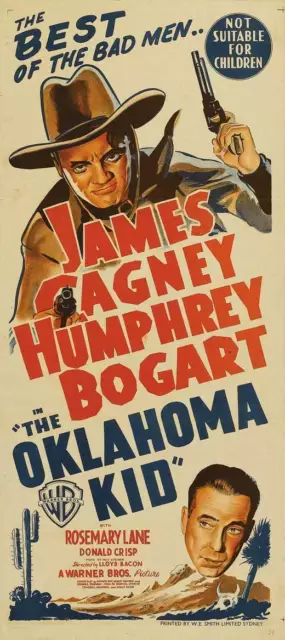 396498 THE OKLAHOMA KID Movie Insert James Cagney WALL PRINT POSTER AU