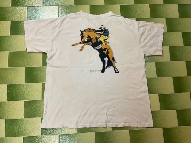 Camiseta vintage desgastada de la colección Marlboro Wild West de los años 90