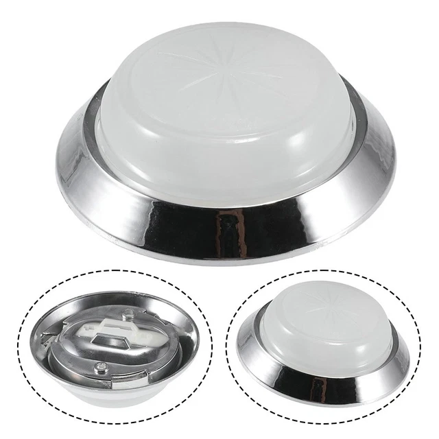 AUXITO Roof Round Dome Light Base Lens Chrome For Most 1971-1981