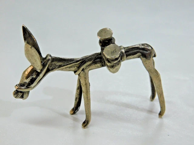 Vintage Silver Mule Figurine