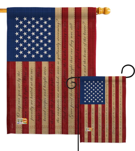 Star Spangled Garden Flag and Stripes Patriotic Decorative Yard House Banner