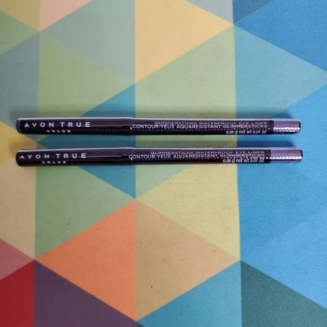 (2) Avon True Color Glimmersticks Waterproof Eyeliner ~MIDNIGHT BLUE~ 0.28g/ea