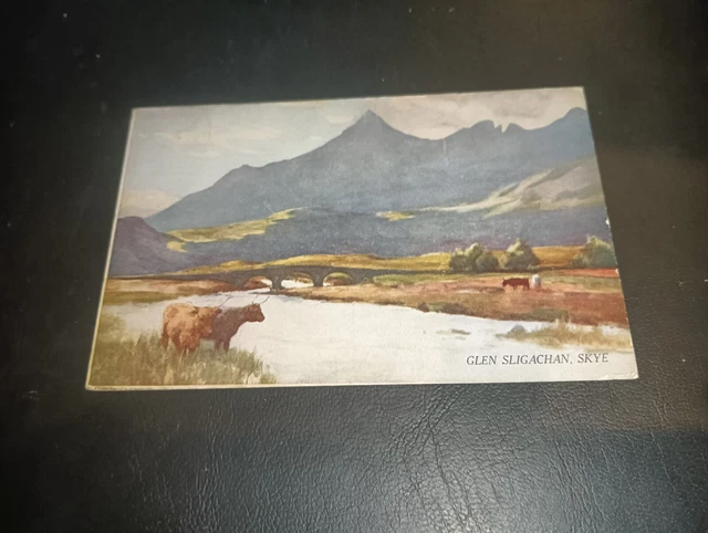 Carte Postale Ancienne – Écosse, Île De Skye, Sligachan – Hôtel Et Montagnes – Non Voyagée
