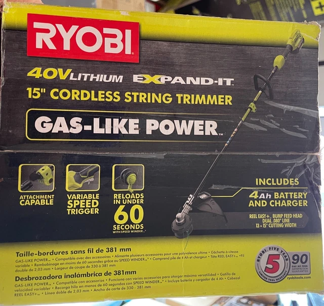 15& RYOBI 40V Cordless String Trimmer with tool only NEW IN BOX 119.00