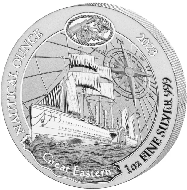 Silbermünze Ruanda Great Eastern 2023 (7.) Nautical Ounce 1 oz 999 Silber 999