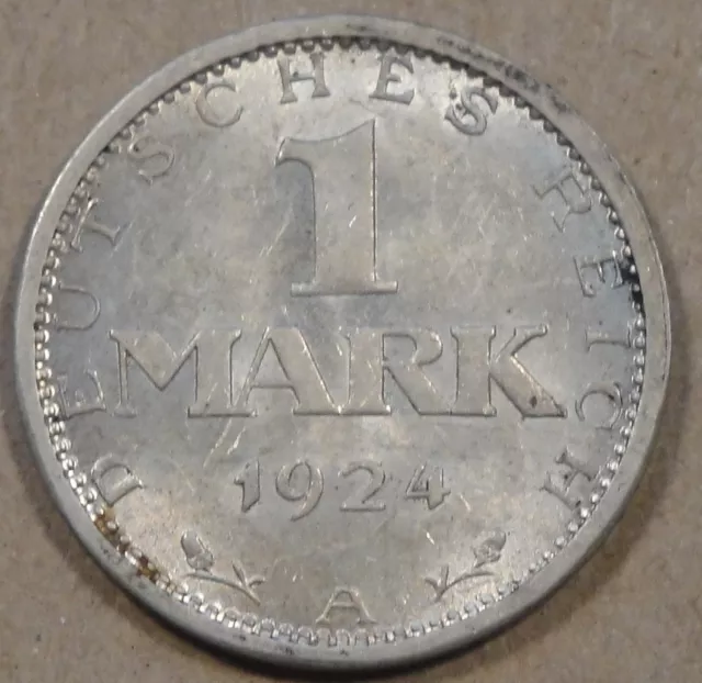 Germany 1924-A Mark Nice AU