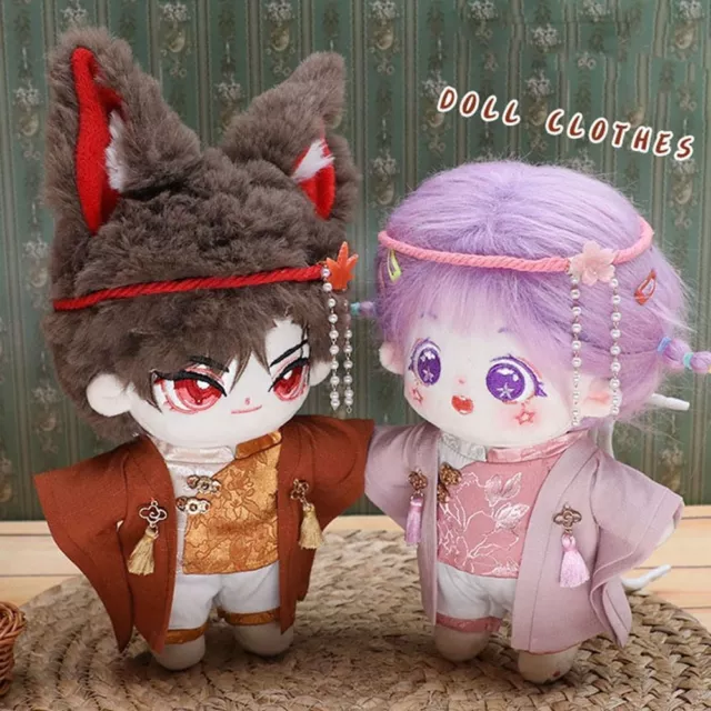 DIY Fashion Clothes Suits Doll Toys Coat Pants Headwear  20cm Cotton Dolls