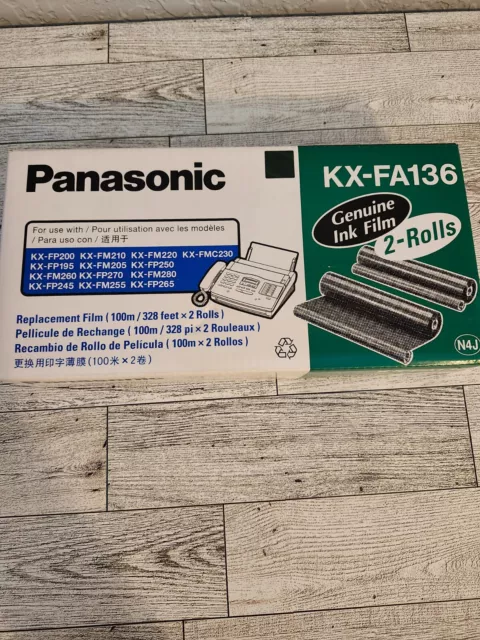 Brand New Genuine Panasonic Ink Film KX-FA136 2 Rolls