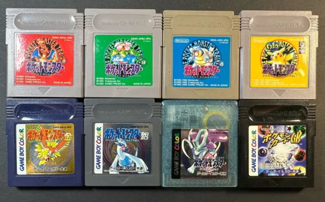 POKEMON RED GREEN Blue Yellow Gold Silver Crystal TCG GameBoy GB