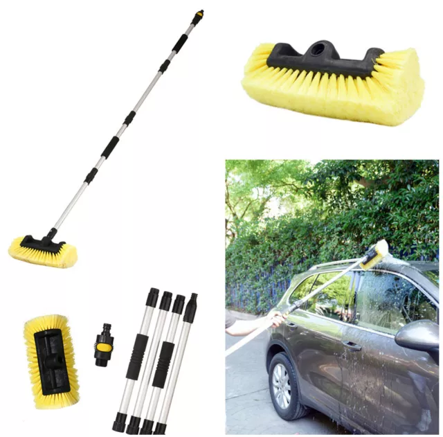 10"/12"/15" Quad Car Wash Brush Head Super Soft Bristle with Expandable Pole