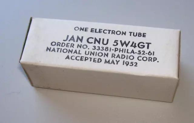 Un tube 5W4GT ( 5Y3 - 80 ) NOS - Rectifier @