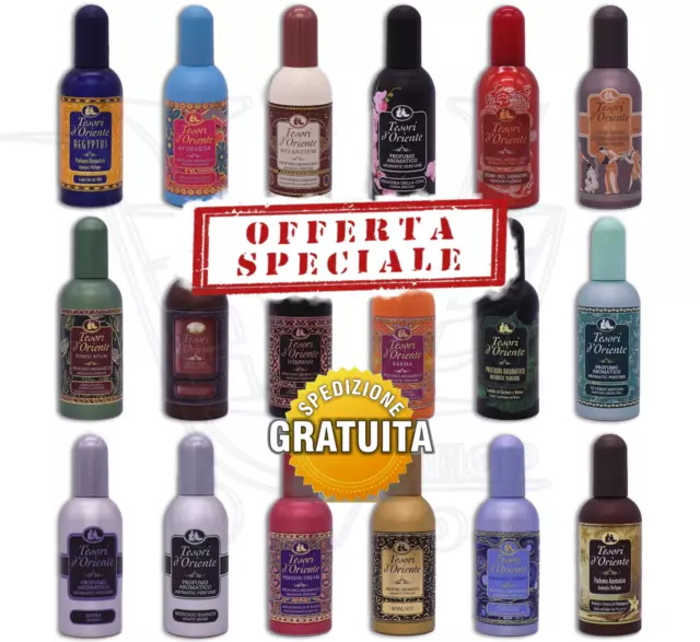 Tesori D'oriente Profumo Aromatico 100 Ml Varie Fragranze | Formato 2/4/6/12 Pz