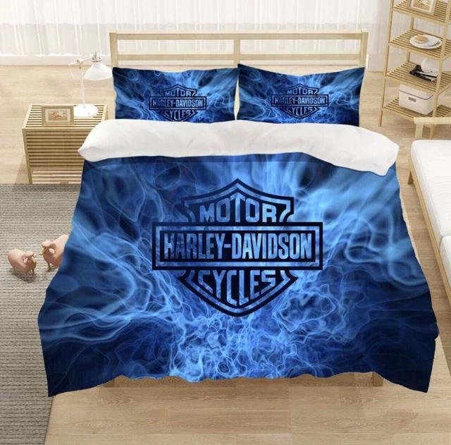 HARLEY DAVIDSON QUILT Cover Set Queen 3D Print EUR 100,63 PicClick FR