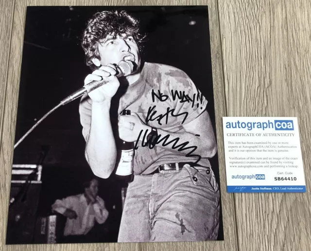 KEITH MORRIS CIRCLE JERKS BLACK FLAG SIGNED 8x10 PHOTO D w/PROOF & AUTOGRAPH COA