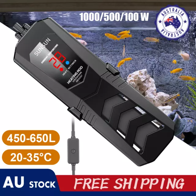 SUNSUN PTC Aquarium Submersible  Heater Fish Tank Auto Thermostat 100W-1000W AU