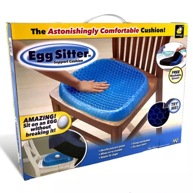 Coussin de siège pour le bureau voiture ergonomique orthopédique en gel Bleu