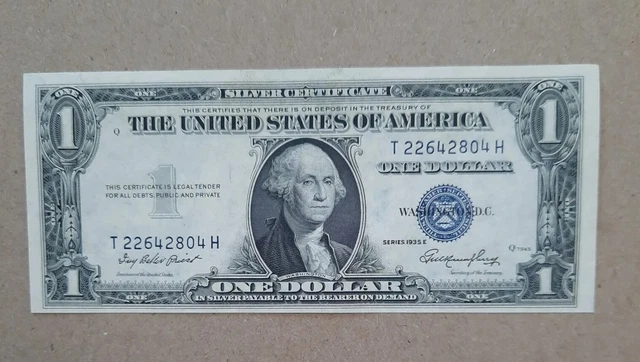 1935 E One Dollar Silver Certificate Crisp Bill D81