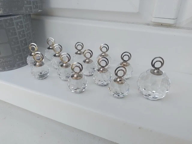 SWAROVSKI CRYSTAL PORTE menu ou marque place/ Place Card Holders Ref
