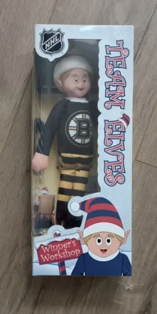 NHL Ice Hockey Boston Bruins Team Elves Elf On A Shelf Toy Boxed