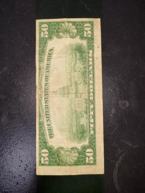 50 dollar bill us paper money 1934