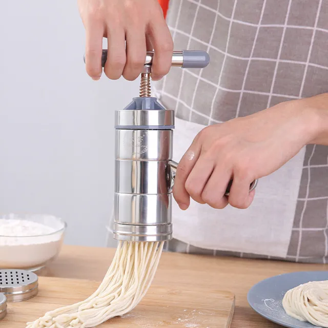 Stainless Steel Manual Noodle Pasta Maker Press Spaghetti Kitchen Tool Machines