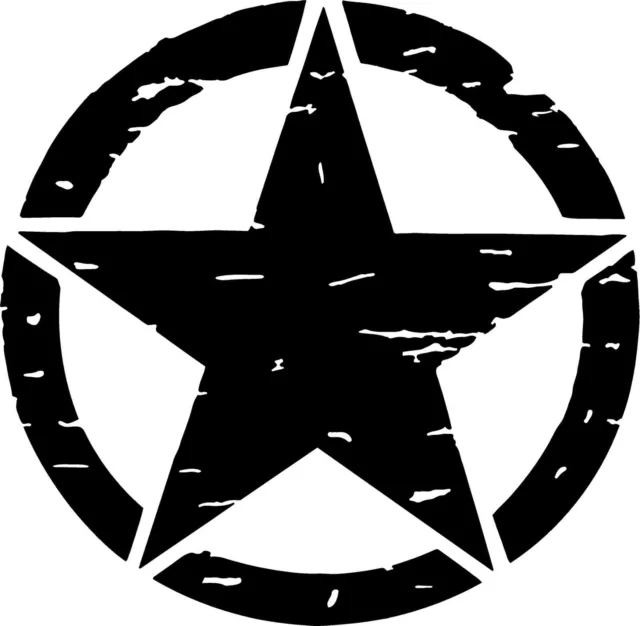 Army Star distressed decal large Vinyl military hood graphic body War Veteran