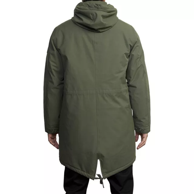 RVCA Standard Patrol Park Jacke Parka Mantel Kaktus gefüttert Grün Gr. XL 2