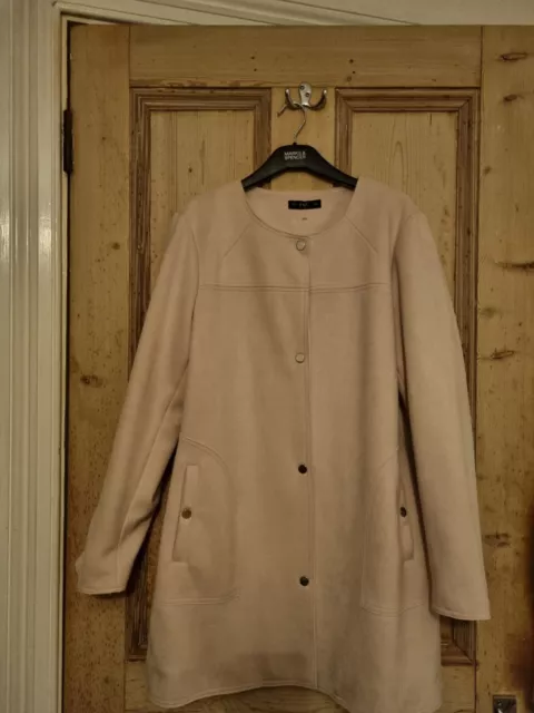 TESCO F F WOMEN S pale pink jacket coat suedette feel size 14 0.99 PicClick UK