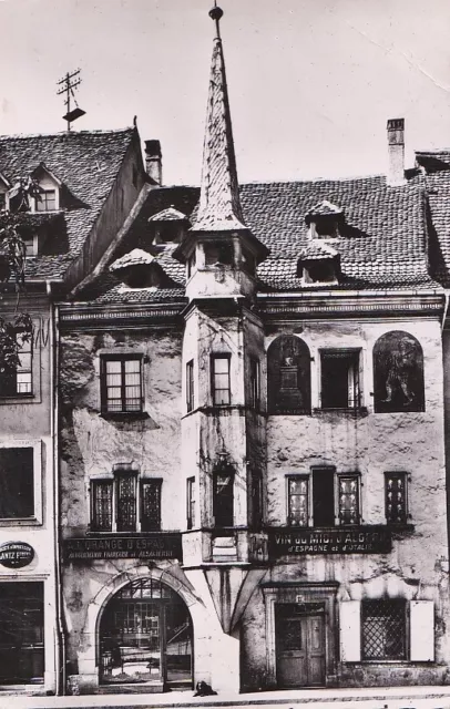 CPA 68 ALSACE Haut-Rhin MULHOUSE Vieille maison - Place de l'Hôtel de Ville 1954