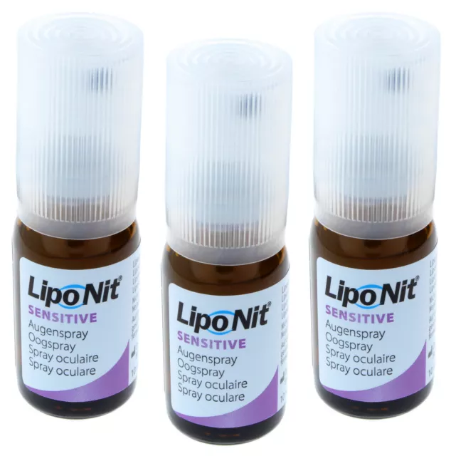 LipoNit Augenspray Sensitive Sprayflasche im praktischen Vorteilspack (3 x 10ml)