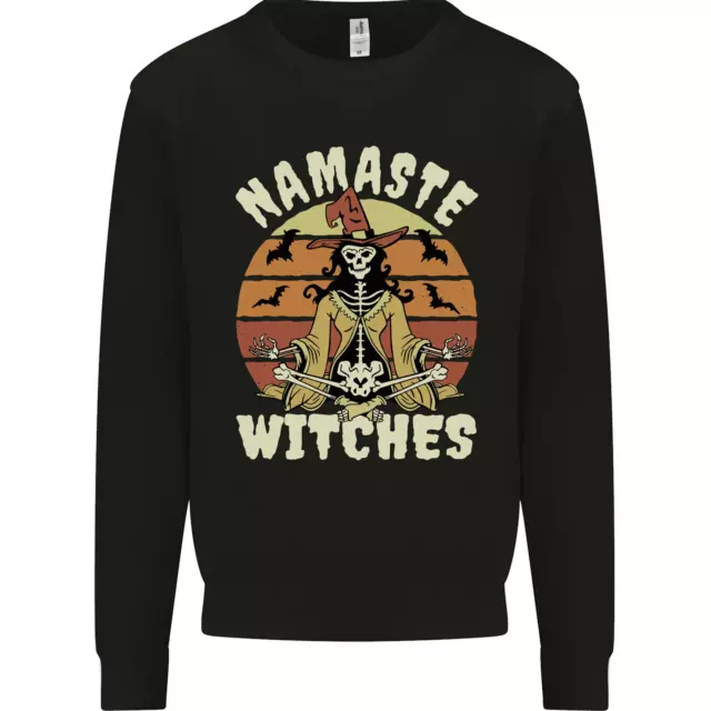 Namaste Witches Funny Halloween Kids Sweatshirt Jumper