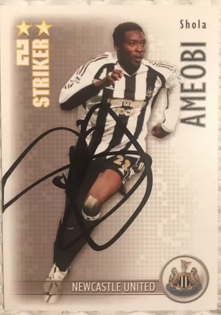 Shoot Out 2006-2007 Shola Ameobi Hand Signed Newcastle United Premier League