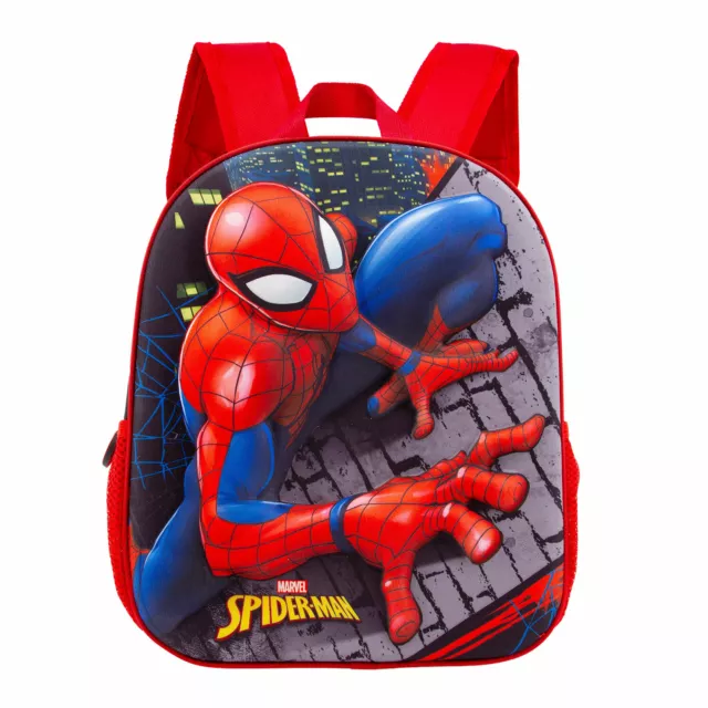 Spiderman Uomo Ragno Zainetto Zaino 3D Scuola Materna Asilo tempo Libero 3