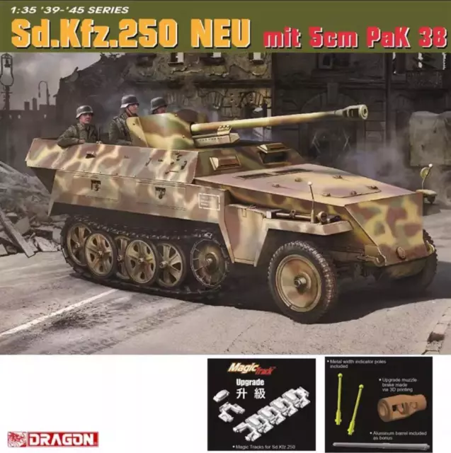 DRAGON 6884 1/35 Scale Sd.Kfz.250 NEU mit 5cm PaK 38 Model Kit