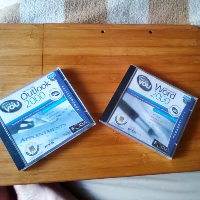 New vintage - windows Cd rom - teaching you - Microsoft - Word & Outlook 2000