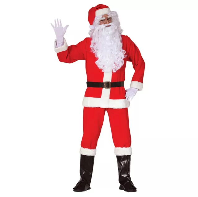 Costume Babbo Natale Carnevale Vestito Adulto Santa Claus Uomo Christmas Complet