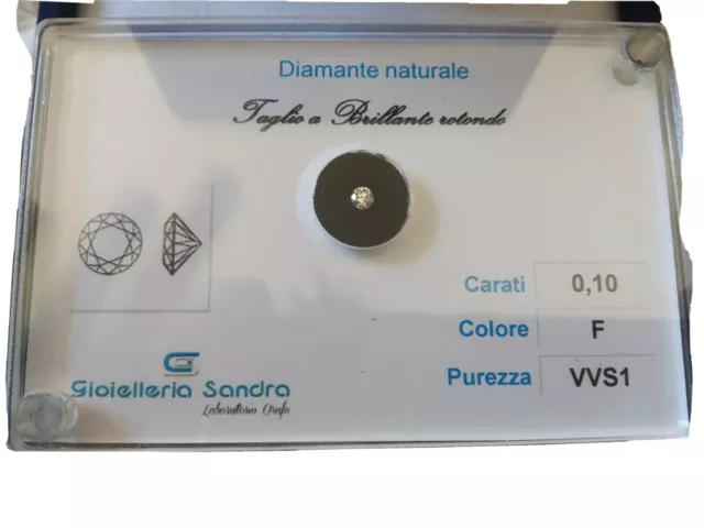 diamante naturale certificato; Taglio A Brillante Rotondo.