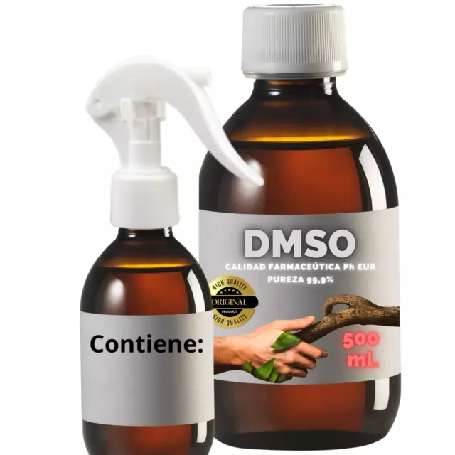 DMSO 500 ml. 99,9% Pureza (Dimetilsulfóxido) + Frasco (125ml) + Difusor + Dosif