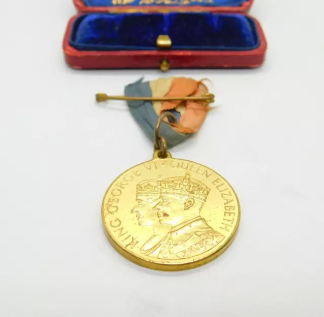 King George V Coronation Commemorative Medal Antique 1937 Royalty