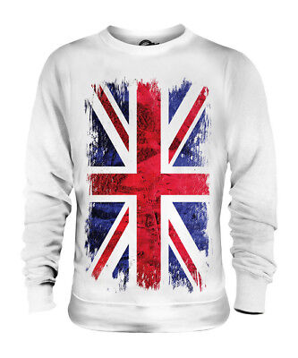Union Jack Grunge Flag Unisex Sweater Top Uk Gb Great Britain United Kingdom