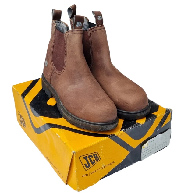JCB WORKMAX SAFETY Work Boot Steel Toe Leather Dark Brown Honey Sizes 7 11 46.95 PicClick UK