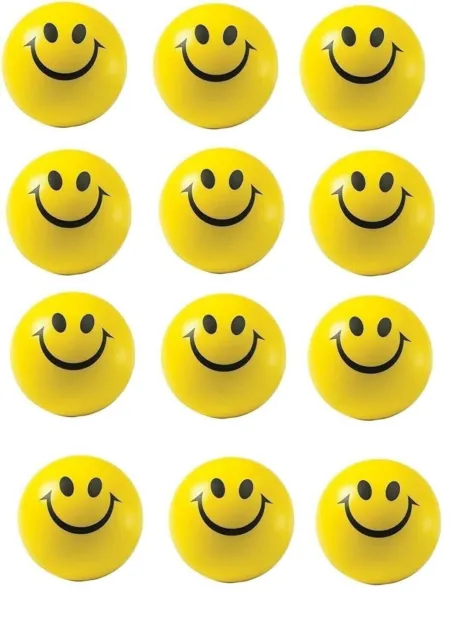 ANTI-STRESS SMILEY / Smiley Mignon Visage Squeeze Éponge 12 Balles