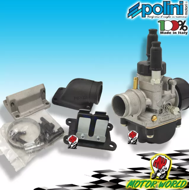 CARBURATORE DELL'ORTO ø19 CON DEPRESSORE + KIT BIG VALVE POLINI MBK BOOSTER 50