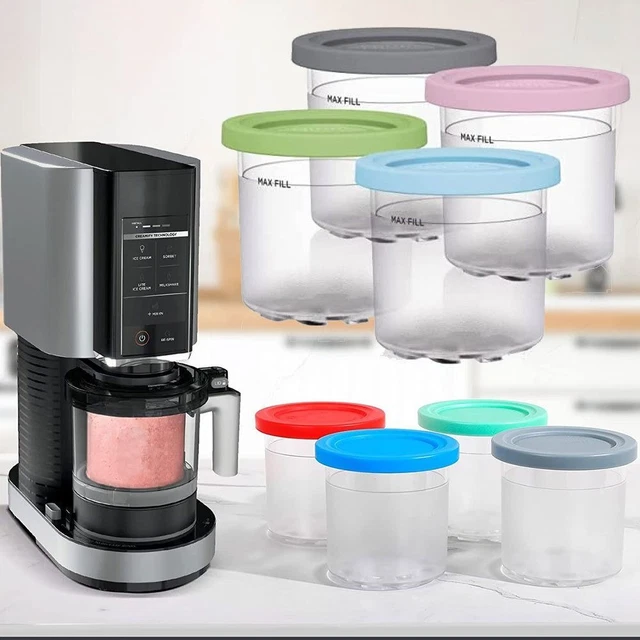 FOR NINJA CREAMI Ice Cream Containers with Lids Ice Cream Pints Cup For