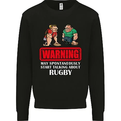 Maggio Start Talking About Rugby Player Divertente Bambini Felpa Maglione
