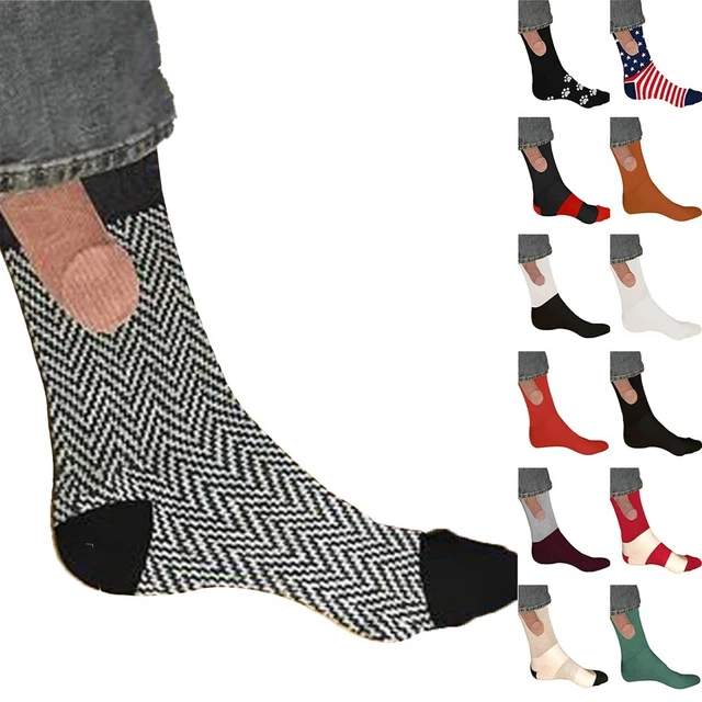 Hommes Show-Off Chaussettes Fantaisie Femme Amusant Motif Casual-Socks Doux Vif