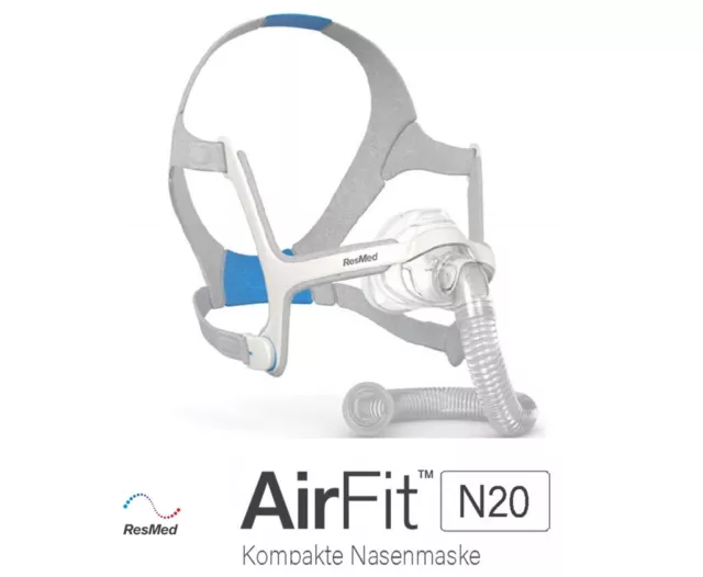 CPAP ResMed AirFit N20 Nasenmaske Kompakt und flexibel Gr. M und Gr. L NEU!!!