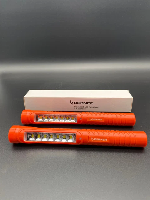 2X BERNER PEN Light 7+1 LED Lampe Werkstatt Inspektion * neues Design ...