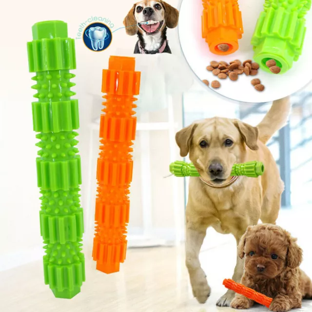 Interactive Dog Pet Puppy Play Feeder Chew Toy Dental Teething Healthy Clean Toy