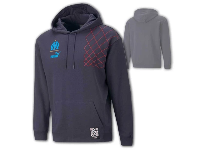 Olympique Marseille Kapuzensweatshirt blau Puma OM Hoodie Hoody M L XL XXL 3XL